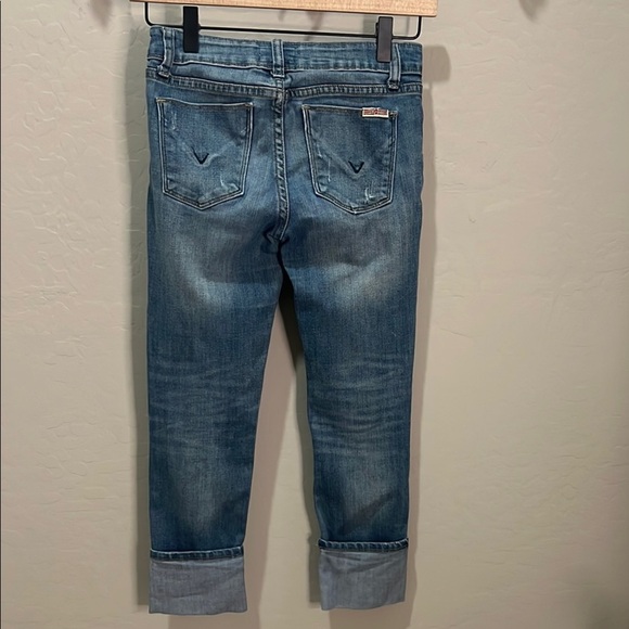 Hudson Jeans Girls Distressed Slim-Fit Denim Roll Cuff Crop Slim Vintage Skinny - Picture 5 of 14